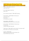 ASCP Molecular Biology Exam Prep Questions with Correct Answers 2025-2026