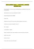 MEP PLUMBING EXAM 1 &vert;&vert; QUESTIONS & VERIFIED ANSWERS 100&percnt;&period;