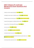 QAC Category B Landscape Maintenance Exam Questions And Answers