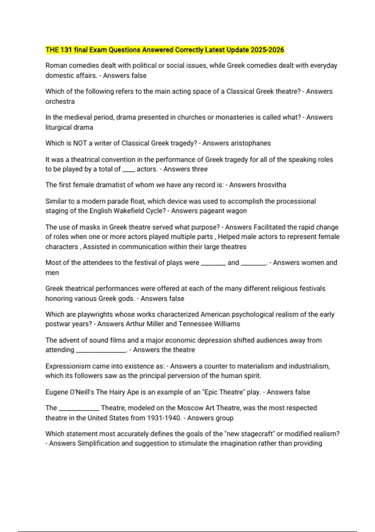 THE 131 Bundled Questions and Answers Already Passed Latest Update 2025 ...