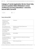 Category 11 Aerial Application Review Exam fully solved & updated 2025-2026&lpar;latest version verified for accuracy&rpar; &lpar;Questions &plus; Answers&rpar; Solved 100&percnt; Correct&excl;&excl;