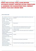 HSMA 4055 ACTUAL FINAL EXAM REVIEW  ACCURATE EXPERT VERIFIED ACTUAL QUESTIONS  & ANSWERS FOR GUARANTEED PASS &vert; NEWEST  UPDATE 2025-2026 BRAND NEW&excl; 