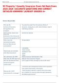NJ Property&sol; Casualty Insurance Exam Set Bank Exam  2025-2026 ACCURATE QUESTIONS AND CORRECT  DETAILED ANSWERS ALREADY GRADED A&plus;  