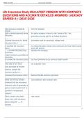 Life Insurance Study CEU LATEST VERSION WITH COMPLETE  QUESTIONS AND ACCURATE DETAILED ANSWERS ALREADY  GRADED A&plus;2025-2026  