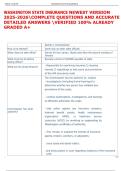 WASHINGTON STATE INSURANCE NEWEST VERSION  2025-2026COMPLETE QUESTIONS AND ACCURATE  DETAILED ANSWERS VERIFIED 100&percnt; ALREADY  GRADED A&plus;