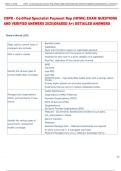 CSPR - Certified Specialist Payment Rep &lpar;HFMA&rpar; EXAM QUESTIONS  AND VERIFIED ANSWERS 2025&lpar;GRADED A&plus;&rpar; DETAILED ANSWERS 