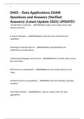 D465 - Data Applications EXAM Questions and Answers &lpar;Verified Answers&rpar; &lpar;Latest Update 2025&rpar; UPDATE&excl;&excl;