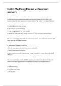 Galen Med Surg Exam 2 with correct answers 