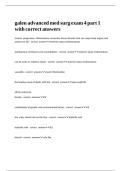 galen advanced med surg exam 4 part 1 with correct answers 