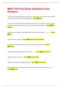 MDA 135 Final Exam Questions And Answers