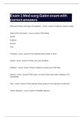 Exam 1 Med surg Galen exam with correct answers