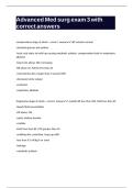 Advanced Med surg exam 3 with correct answers