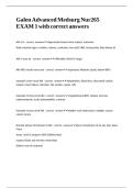 Galen Advanced Medsurg Nur265 EXAM 1 with correct answers