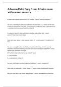 Advanced Med Surg Exam 1 Galen exam with correct answers