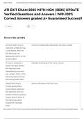 ATI EXIT EXAM 2025 WITH NGN &lpar;2025&rpar; UPDATE Verified Questions And Answers &vert; With 100&percnt; Correct Answers graded A&plus; Guaranteed Success&excl;&excl;