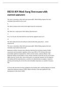 HESI-RN Med-Surg Test exam with correct answers