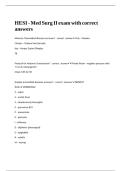 HESI - Med Surg II exam with correct answers