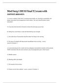 Med Surg 1 HESI Final T2 exam with correct answers