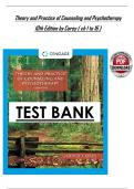 Full Test Bank &ndash; Theory and Practice of Counseling and Psychotherapy&comma; 10th Edition by Corey&comma; Chapters 1&ndash;14