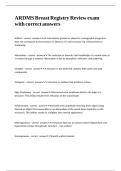 ARDMS Breast Registry Review exam with correct answers