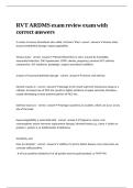 RVT ARDMS exam review exam with correct answers