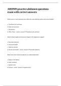 ARDMS practice abdomen questions exam with correct answers