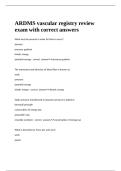 ARDMS vascular registry review exam with correct answers