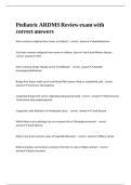 Pediatric ARDMS Review exam with correct answers