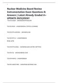 Nuclear Medicine Board Review Instrumentation Exam Questions & Answers &vert; Latest Already Graded A&plus; UPDATE 2025&vert;2026&excl;&excl;