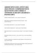ARDMS SPI EXAM LATEST 2024-2026 UPDATE COMPREHENSIVE QUESTIONS AND CORRECT ANSWERS ALREADY GRADED A&plus; PASSED 100- 
