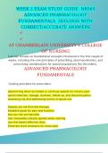 WEEK 2 EXAM STUDY GUIDE&colon; NR565 ADVANCED PHARMACOLOGY FUNDAMENTALS&comma; 2025&sol;2026 WITH CORRECT&sol;ACCURATE ANSWERS