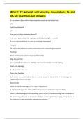 WGU C172 Network and Security - Foundations&semi; PA and OA set Questions and answers