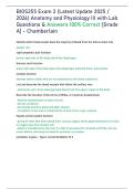 BIOS255 Exam 2 &lpar;Latest Update 2025 &sol; 2026&rpar; Anatomy and Physiology III with Lab Questions & Answers 100&percnt; Correct &lbrack;Grade A&rsqb; - Chamberlain