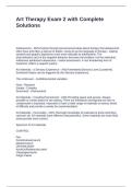 Art Therapy Exam 2 with Complete Solutions
