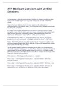 ATR-BC Exam Questions with Verified Solutions