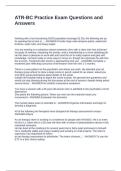 ATR-BC Practice Exam Questions and Answers