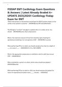 FISDAP EMT Cardiology Exam Questions & Answers &vert; Latest Already Graded A&plus; UPDATE 2025&vert;2026&excl;&excl; Cardiology Fisdap Exam for EMT