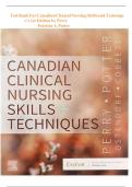 TEST BANK FOR Canadian Clinical Nursing Skills and Techniques&comma; 1e by & 2 more Anne Griffin Perry &comma; Patricia A&period; Potter&period;COMPLETE GUIDE ALL CHAPTERS COVERED 100&percnt; VERIFIED A&plus; GRADE ASSURED&excl;&excl;&excl;&excl;&excl; NEW LATEST UPDATE&excl;&excl;&excl;&excl;&excl;