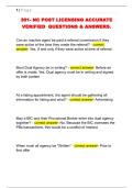  301- NC POST LICENSING ACCURATE  VERIFIED QUESTIONS & ANSWERS&period;
