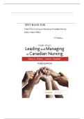 TEST BANK FOR Yoder-Wise's Leading and Managing in Canadian Nursing 3rd Edition by   Nancy Walton&comma; Janice Waddell&period;ISBN&colon;9780323872850 COMPETE GUIDE ALL CHAPTERS COVERED  100&percnt; VERIFIED A&plus; GRADE ASSURED&excl;&excl;&excl;&excl;&excl; NEW LATEST UPDATE&excl;&excl;&excl;&excl;&excl;&excl;