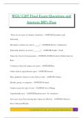 WGU C207 Final Exam Questions and Answers 100&percnt; Pass