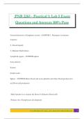PNB 2265 - Practical 1&colon; Lab 5 Exam Questions and Answers 100&percnt; Pass