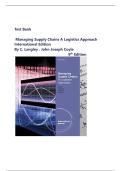 Test Bank for Managing Supply Chains A Logistics Approach International Edition 9th Edition by C. Langley . John Joseph Coyle, Verified Complete Chapters, Newest Update