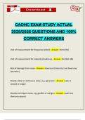 CAOHC EXAM STUDY ACTUAL 2025&sol;2026 QUESTIONS AND 100&percnt; CORRECT ANSWERS