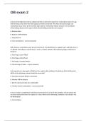 OB exam 2 Possible Questions And Answers 100&percnt; Accurately Solved&period;
