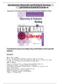 Test Bank - Maternity and Pediatric Nursing 4th Edition By Susan Ricci&semi; Theresa Kyle&semi; Susan Carman 9781975139766 Chapter 1- 51 Complete Guide&period;