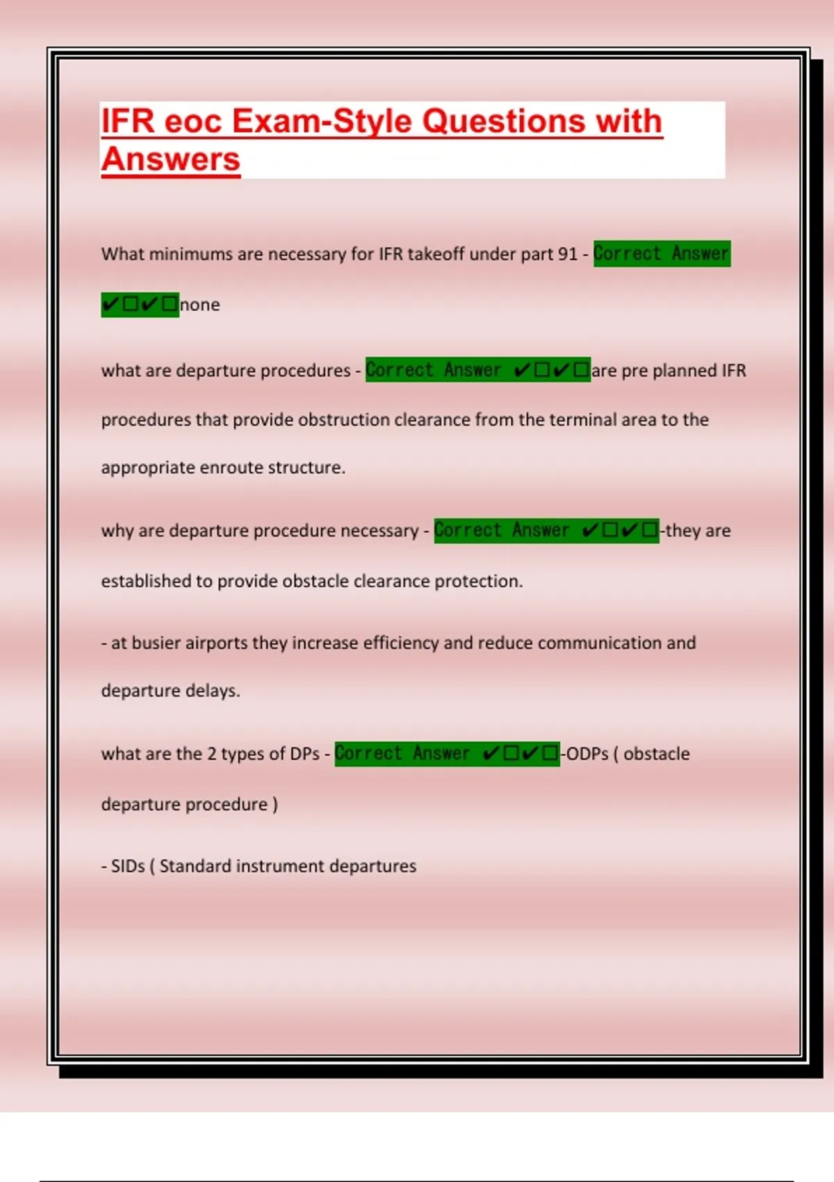 IFR eoc Exam-Style Questions with Answers | Test Your Knowledge |2025/ ...