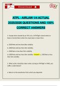 ATPL - AIRLAW 1&sol;4 ACTUAL 2025&sol;2026 QUESTIONS AND 100&percnt; CORRECT ANSWERS