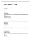 OB & GYN Mock Exam Practice Questions With Correct Detailed Answers&period;