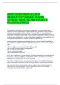 ANCC NE-BC CH 6 LEGAL & REGULATORY ISSUES&semi; HUMAN CAPITAL&semi; HEALTHCARE POLICY & POLITICS&semi; ETHICS EXAM QUESTIONS AND ANSWERS